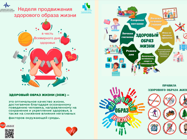 «Неделя продвижения здорового образа жизни (в честь Всемирного дня здоровья 7 апреля)».